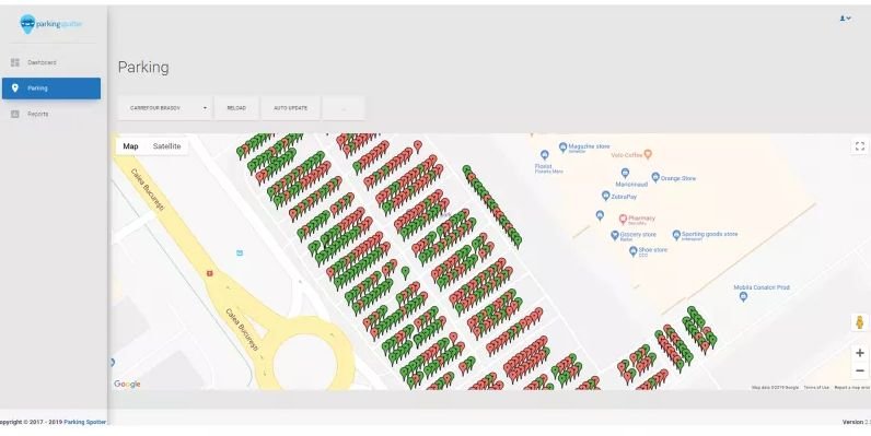 Câmeras de vigilância vagas de estacionamento