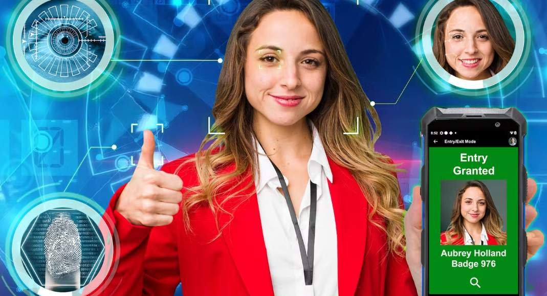 O reconhecimento facial em um sistema portátil para identificação de funcionários acelera processos de reunião de pessoas ou evacuação de emergência.